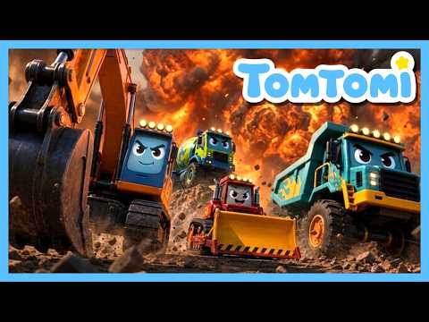 🏗️Boom Boom! Meet Heavy Equipments. | BEST Vehicles & Animal Songs Collection | Kids Songs #TOMTOMI
