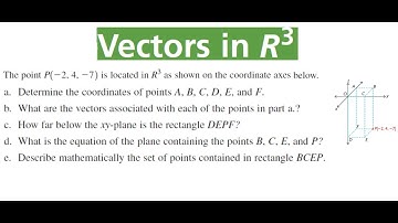 COORDINATES Of Points A, B, C, D, E & F, & Their Position Vectors From Given Point P