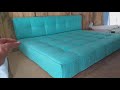 Futon tradicional Viés Vivo na lateral com botonês e pesponto Rei do Futon- Lua Cheia Futons