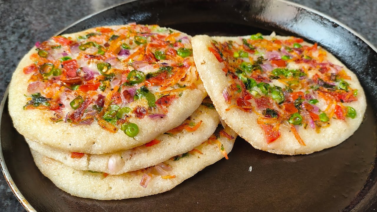 Если вы хотите съесть что-то легкое и вкусное, приготовьте мягкий овощной уттапам | рецепт овощно...