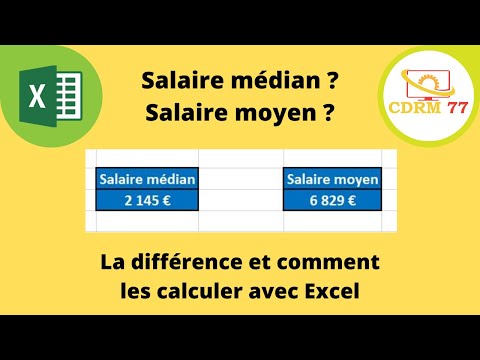 Excel - Le salaire médian et moyen. La différence et le calcul.