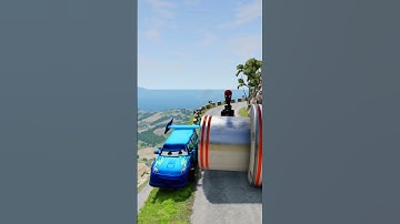 Lightning McQueen’s Most Dangerous Chase! 😨💥 Giant Wheel Crash Madness – BeamNG Drive