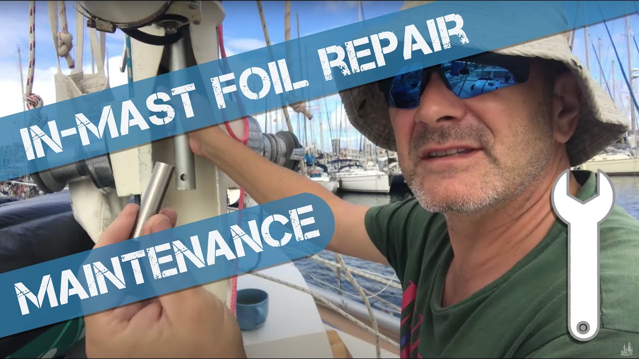 DIY Repair of the Extrude Aluminium, In-Mast Internal Foil on an Amel Super Maramu Sailboat