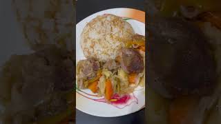 شوية أرز مع خضار سوتيه بالحمة روووووعة???#meat#fyp #viral #foryou #subscribe #cooking