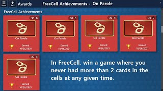 On Parole - Awards | FreeCell Achievements | Microsoft Solitaire Collection screenshot 4