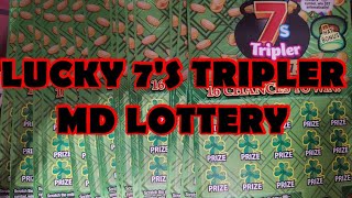 LUCKY 7'S TRIPLER 👀 MARYLAND LOTTERY 👻#sub #subscribe  #mdlottery