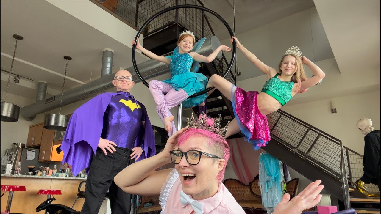 Royalty family circus aerial tricks fun training with us!