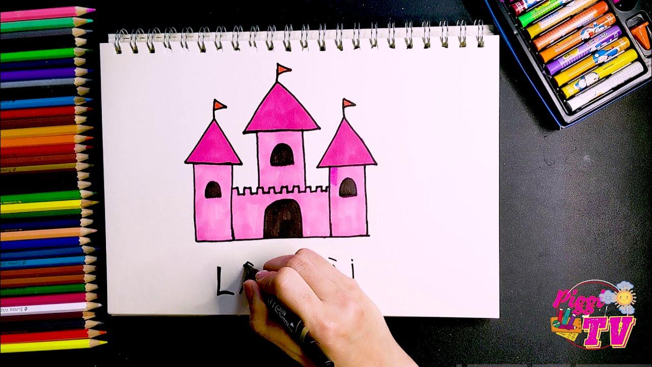 Hướng Dẫn Vẽ Lâu Đài Đơn Giản | How To Draw A Castle | Hướng Dẫn Tô Màu Lâu  Đài Công Chúa - Youtube