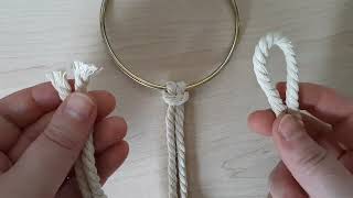 How to Make a Lark's Head Knot in Macrame - Also Known as the Cow Hitch Knot