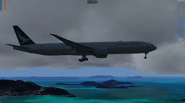P3D V4.5 Hong Kong EGLL-VHHH PMDG Boeing 777-300ER