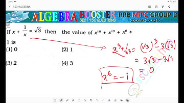 X + 1 / X = root 3 then the value of x¹⁸ + X ¹²+ X⁶ + 1 is