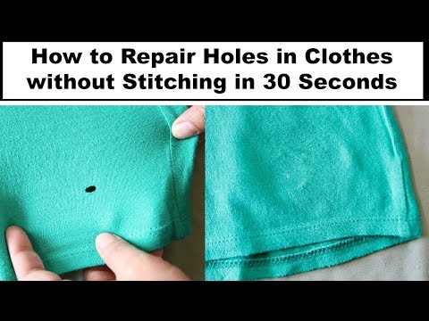 INTRESTING!!  How To Repair  a Hole in Your clothes  without  having  to stitch  it 