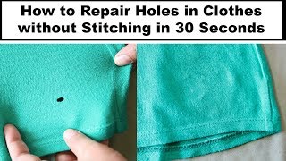 How to Repair Holes in Clothes Without Stitching, Using an Iron in 30 Seconds | #stayathome DIY
