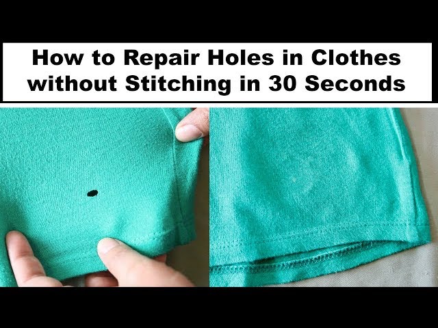 This is how you fix little holes in your clothes! You can also use sti, stitch witchery