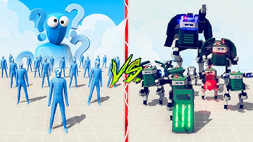 RANDOM UNITS vs MILITARY ROBOTS TEAM - Totally Accurate Battle Simulator TABS