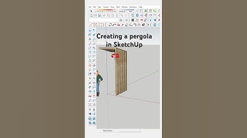 Creating pergola in SketchUp without any plugins! #pergola #sketchup3D #nicetower