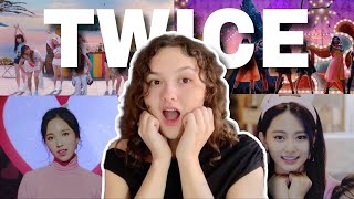 First time REACTING to TWICE pt. 4 (What is Love, Alcohol-Free, Yes or Yes, Heart Shaker M/V)