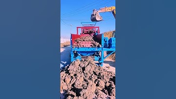 Actual footage of the mud-rock separator in operation.  #limestone #granite #rock #quarrymining
