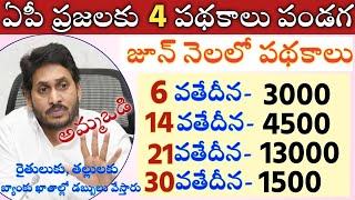 జూన్ నెలలో పథకాలు పండగ|ap upcoming June month scheme's 2022|ap scheme's 2022|cmjagan|ammavodi|vidya|