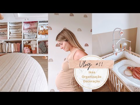 VLOG #11 - Compras Ikea, organizei a roupa do bebé e primeiras decorações do quarto - Tania Abreu