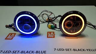 :   7  " " 7-LED-SET-BLACK-BLUE  7-LED-SET-BLACK-YELLOW