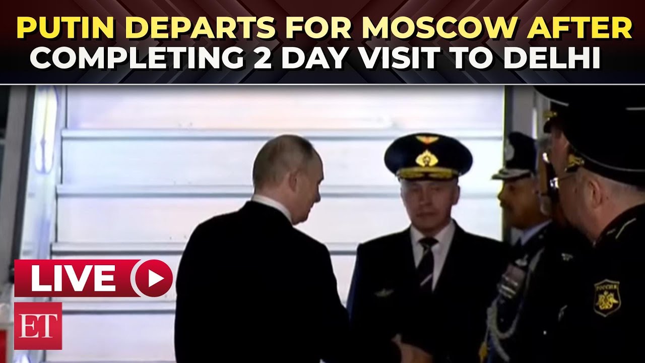 Putin leaves for Russia after state dinner with PM Modi at Rashtrapati Bhavan