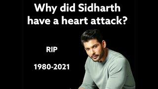 Why did Sidharth Shukla have a heart attack?