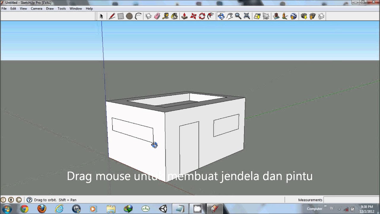 Cara Membuat Model 3D Rumah Google Sketchup YouTube