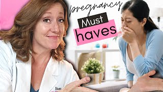 First trimester must-haves.  What you need for morning sickness and changing body in early pregnancy