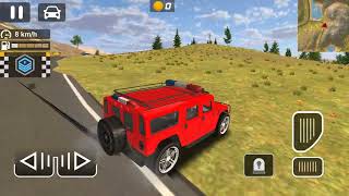 Red Hummer Jeep Police Car Driving Games - 03 | Police Car Drift Driving Simulator | Android Games