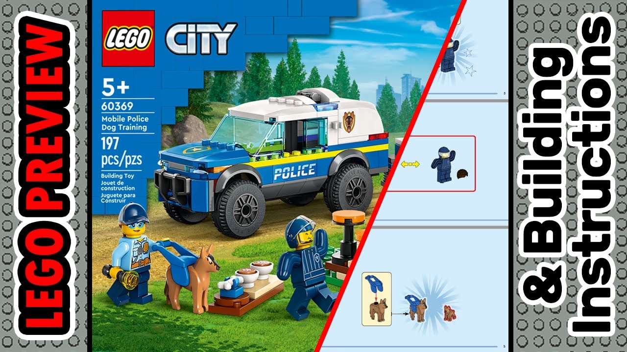 LEGO City Mobile Police Dog Training Set with Toy Car 60369