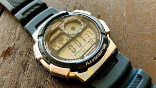 CASIO AE-1000WD-1A カシオ デジタル ワールドタイム①