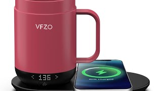 VFZO 16Oz Temperature Control Savvy Mug, Self Warming Coffee Mug Driven Show, 180 Min Battery