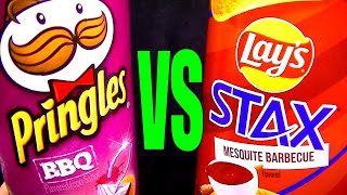 Pringles BBQ vs Lay's Stax Mesquite Barbecue Potato Crisps FoodFights Reviews the Best Chips to Buy