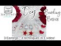 Three DIY Earrings In One Video! Learn How To Create These Holiday Earrings!