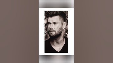 God of thunder ⚡ ⚒️ A charcoal portrait of Chris Hemsworth