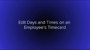 Hours+: Edit Days and Times on an Employee