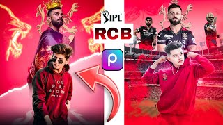 Picsart Virat Kohli RCB Consept Background Change Photo Editing Tutorial ipl photo editing tutorial