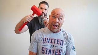 WWE Legend *KURT ANGLE* gets EXTREME MUSCLE THERAPY with a BROKEN FREAKIN NECK?!