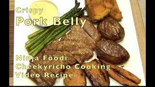 Crispy Pork Belly Ninja Foodi cheekyricho cooking video recipe. ep. 1,297