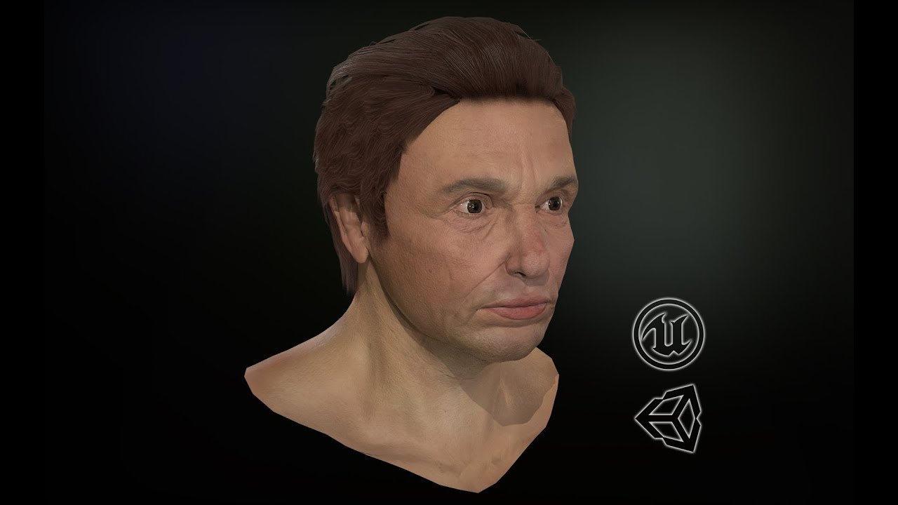 Male Head | 3D Model | Game ready | CG StudioX - YouTube