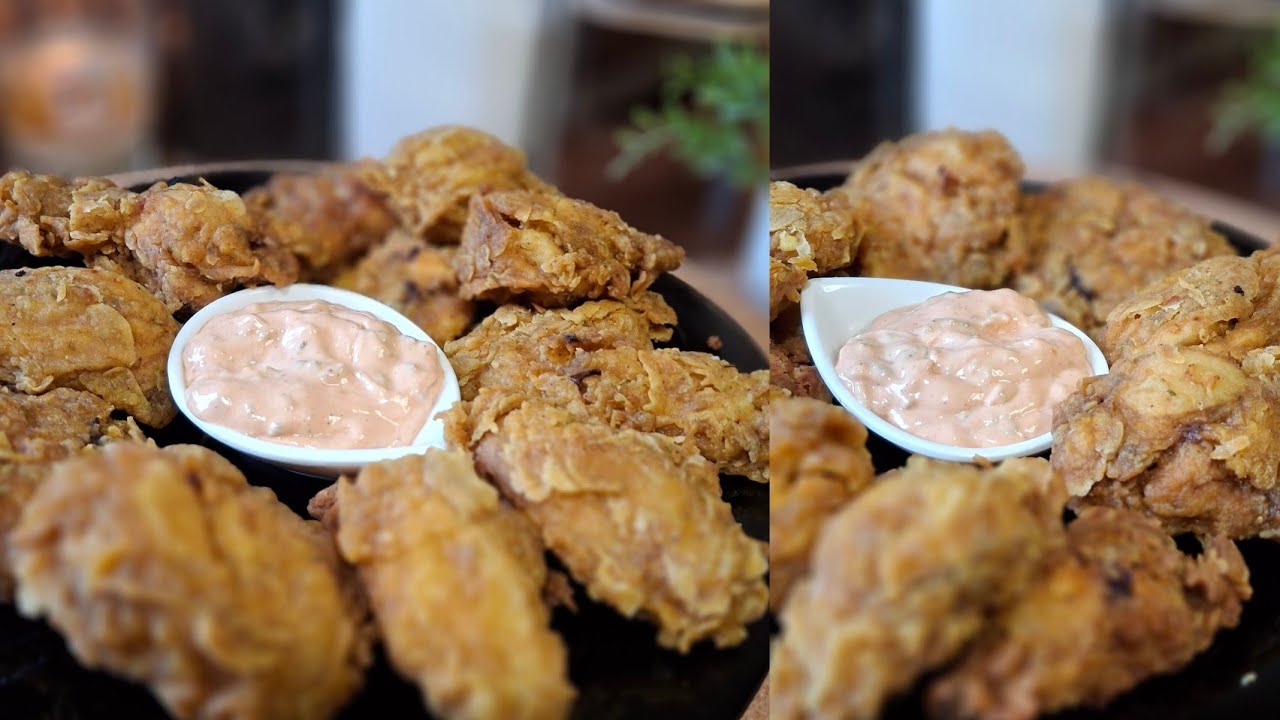 كريسبي أجنحة و أفخاد دجاج  من غير بيض ولا بقسماط فرحت بيهم ولادي كي جابو علامات ملاح  وصفة toooop 