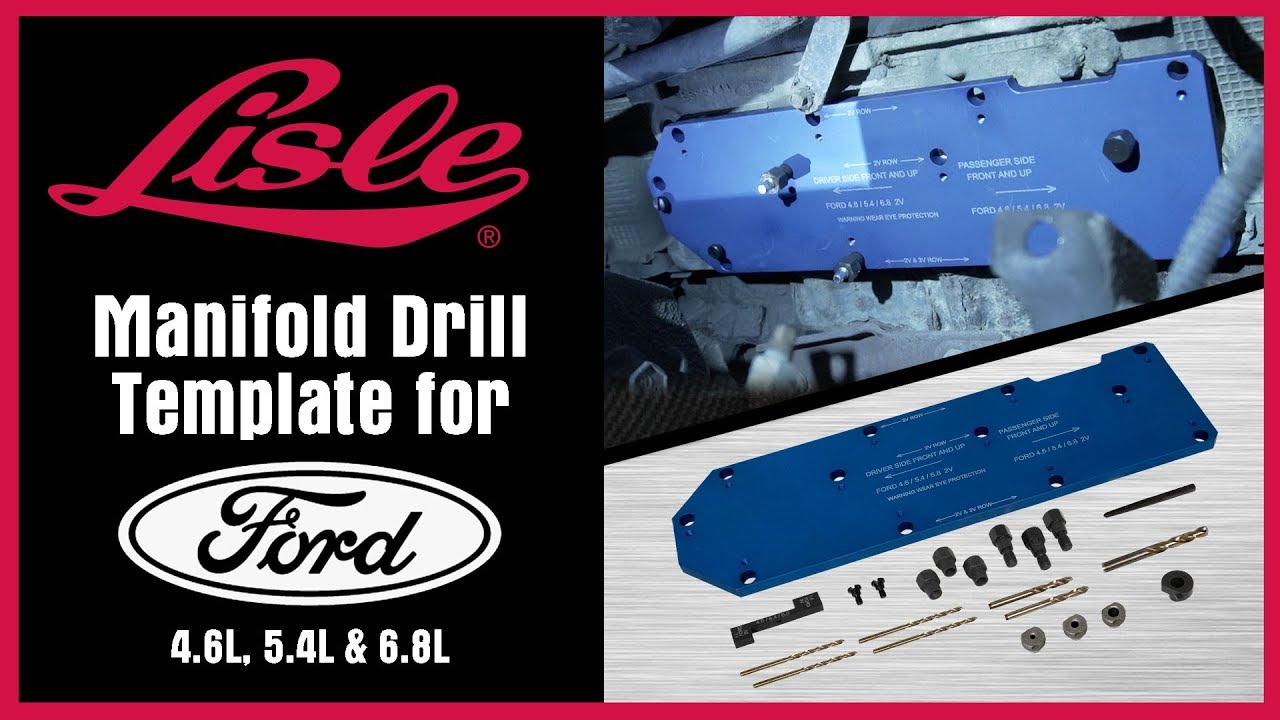 5.4L & 6.8L #68500 Lisle Ford Exhaust Manifold Broken Bolt Drill Template 4.6L 