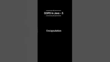 Encapsulation || getters & setters || Java Revision || #shorts #ytshorts #java #programming #oops