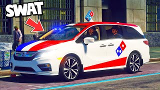 SWAT Team in an Undercover Police DOMINOS Delivery Van!! (GTA 5 Police Mod)