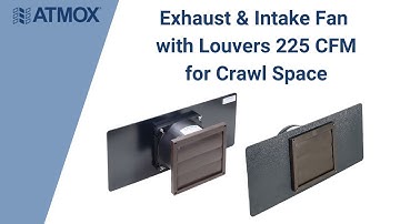 Crawl Space Fan 225 CFM with Louvers - Ask for ATMOX