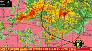 SEVERE T STORM WATCH UNTIL 10PM ALL N AL