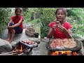 Cow kidney with Peppers Grill on The rock for Food - Cooking Cow kidney for Eat delicious #43