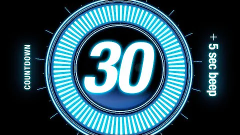 30 seconds Countdown Timer / with Beep Every 5 sec 🔵