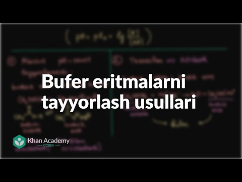 Bufer eritmalarni tayyorlash usullari | Bufer eritmalar, titrlash va eruvchanlik muvozanati | Kimyo